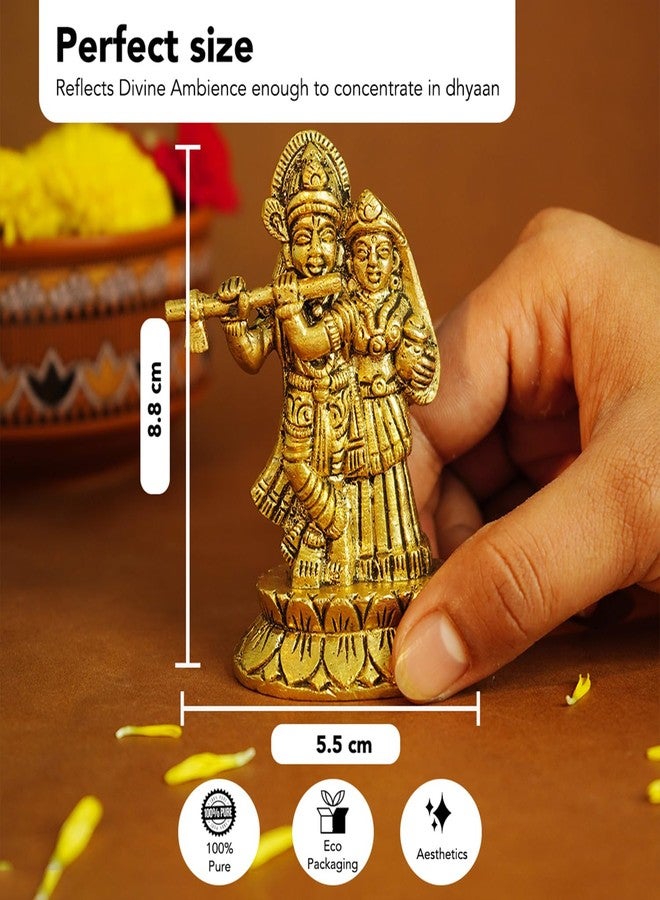 Ekhasa 100% Pure Brass Radha Krishna Murti In Luxury Red Velvet Gift Box God Idols For Gifting | Best Wedding Gifts For Marriage Couple, Marriage Gifts For Couples, Housewarming, Shop Opening Ceremony - Image 5